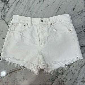 Madewell Relaxed Denim Jeans Shorts, White, Size Medium 27, NWOT!